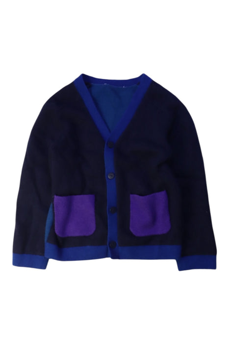 A Navy Cardigans from Jacadi in size 2T for boy. (Front View)
