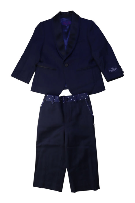 A Navy Suits from Nicholas & Bears in size 2T for boy. (Front View)