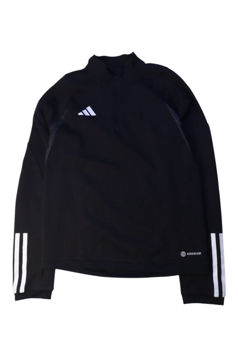A Black Active Tops from Adidas in size 11Y for boy. (Front View)