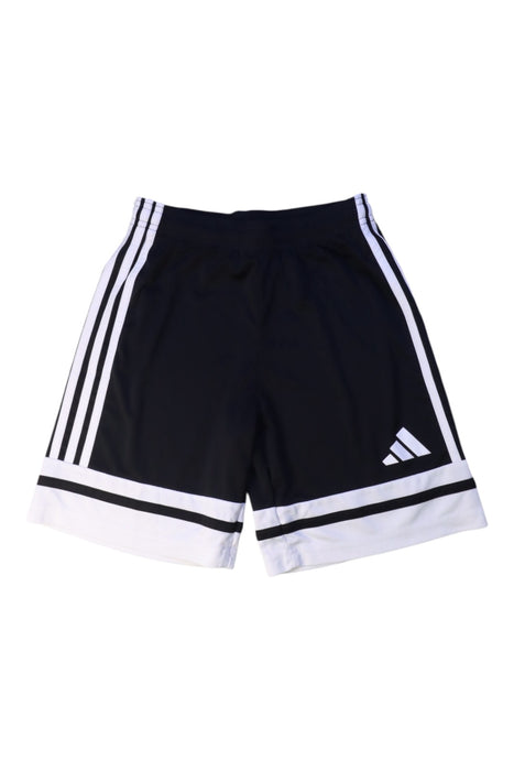 A Black Shorts from Adidas in size 12Y for boy. (Front View)