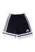 A Black Shorts from Adidas in size 12Y for boy. (Front View)