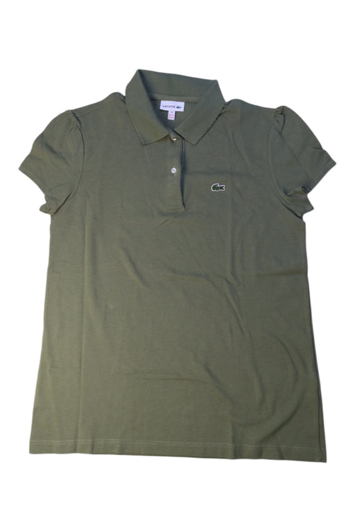 A Green Short Sleeve Polos from Lacoste in size 14Y for girl. (Front View)