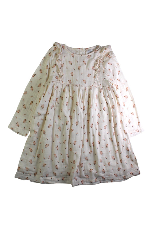 A White Long Sleeve Dresses from Bonheur du Jour in size 6T for girl. (Front View)