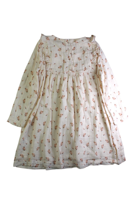 A White Long Sleeve Dresses from Bonheur du Jour in size 6T for girl. (Back View)