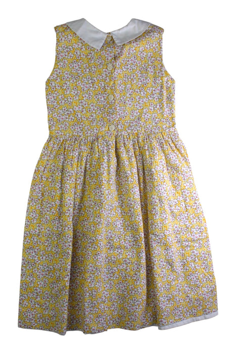 A Yellow Sleeveless Dresses from Rachel Riley in size 7Y for girl. (Back View)