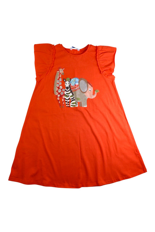 A Orange Sleeveless Dresses from Mayoral in size 8Y for girl. (Front View)