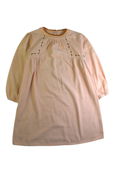 A Peach Long Sleeve Dresses from Bonheur du Jour in size 8Y for girl. (Front View)