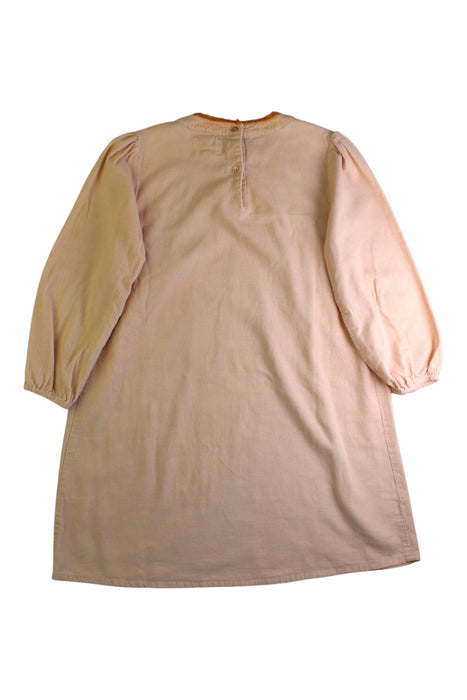A Peach Long Sleeve Dresses from Bonheur du Jour in size 8Y for girl. (Back View)