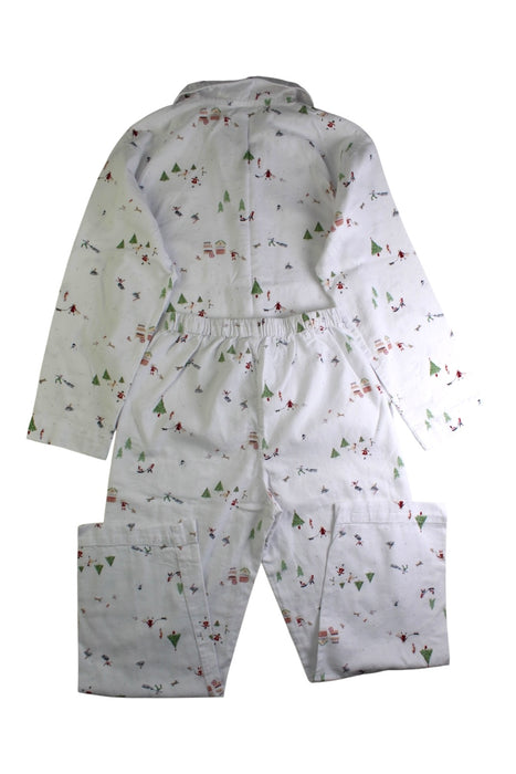 A White Pyjama Sets from The Little White Company in size 9Y for girl. (Back View)