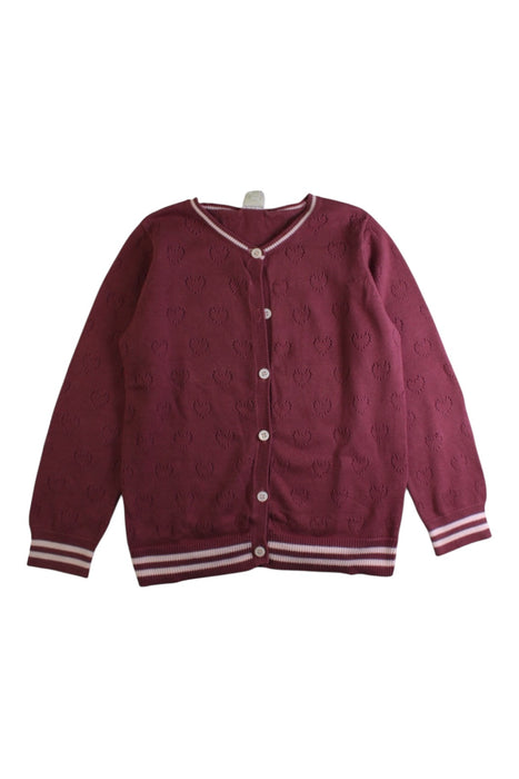 A Burgundy Cardigans from Bonton in size 8Y for girl. (Front View)