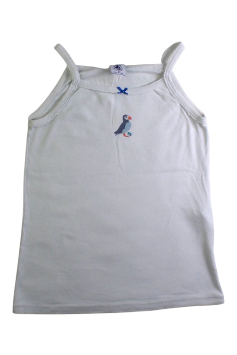 A White Sleeveless Tops from Petit Bateau in size 8Y for girl. (Front View)