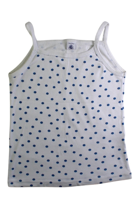 A White Sleeveless Tops from Petit Bateau in size 8Y for girl. (Front View)