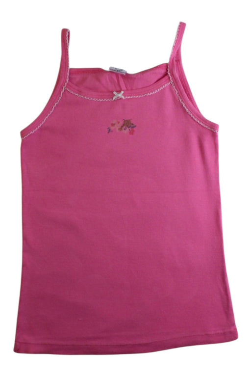 A Pink Sleeveless Tops from Petit Bateau in size 8Y for girl. (Front View)