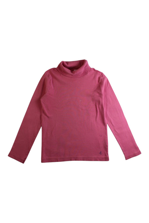 A Pink Long Sleeve Tops from Petit Bateau in size 6T for girl. (Front View)