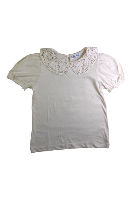 A Ivory Short Sleeve Tops from Mayoral in size 9Y for girl. (Front View)