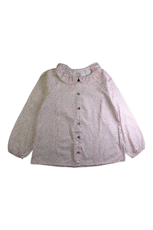 A Pink Long Sleeve Shirts from Les Enfantines in size 8Y for girl. (Front View)