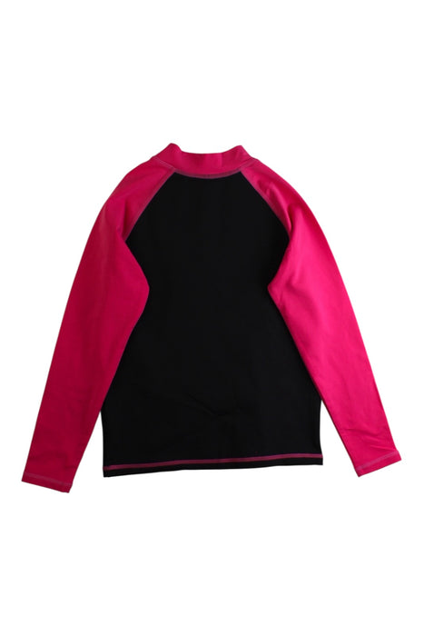 A Black Rash Guards from Aquasport in size 8Y for girl. (Back View)