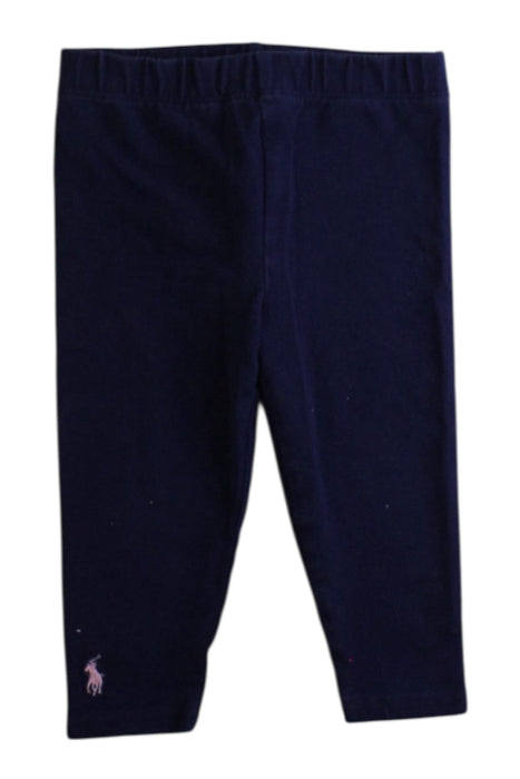 A Navy Leggings from Ralph Lauren in size 6-12M for girl. (Front View)