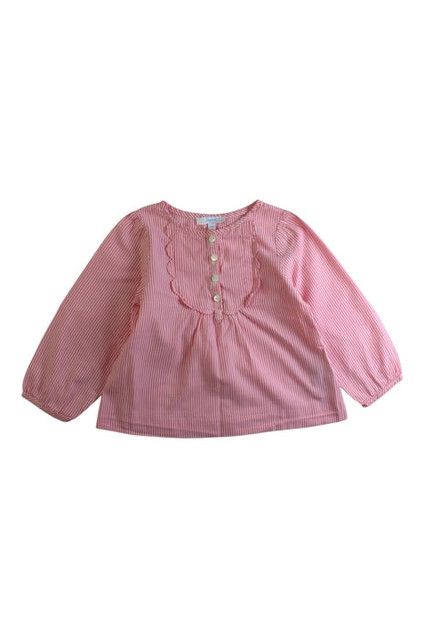 A Pink Long Sleeve Tops from Jacadi in size 12-18M for girl. (Front View)