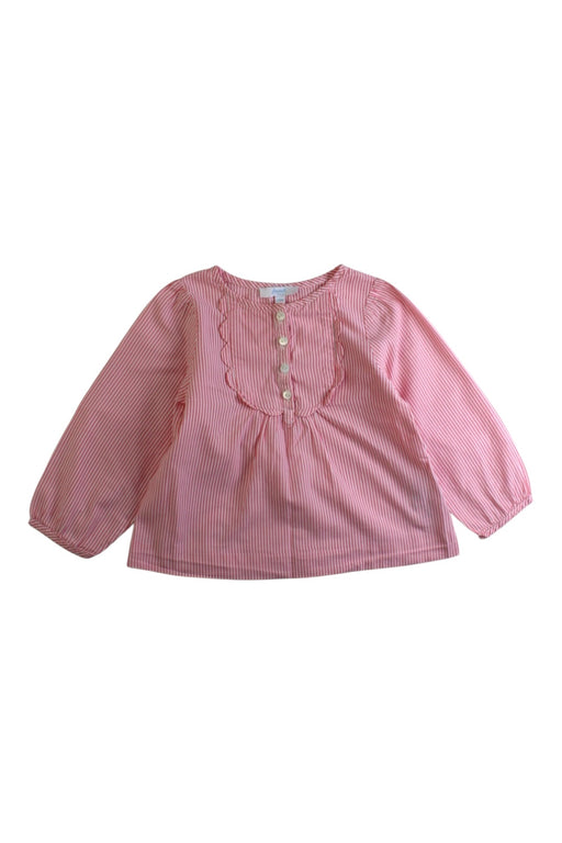 A Pink Long Sleeve Tops from Jacadi in size 12-18M for girl. (Front View)
