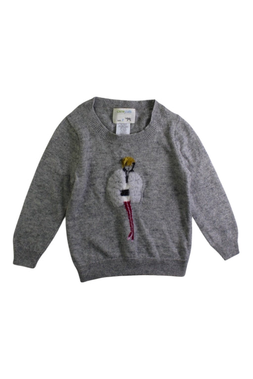 A Grey Knit Sweaters from Crewcuts in size 2T for girl. (Front View)