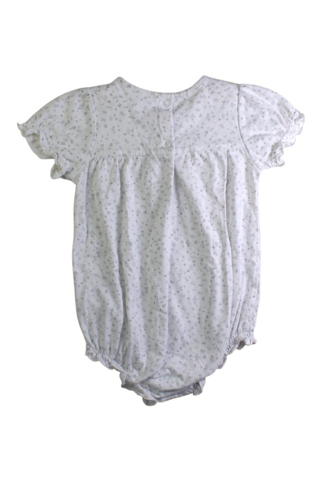 A White Short Sleeve Rompers from The Little White Company in size 12-18M for girl. (Back View)