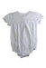 A White Short Sleeve Rompers from The Little White Company in size 12-18M for girl. (Back View)