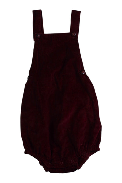A Burgundy Overall Shorts from Pepa London in size 2T for girl. (Front View)