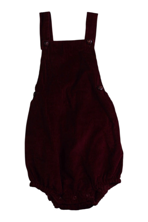 A Burgundy Overall Shorts from Pepa London in size 2T for girl. (Front View)
