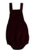 A Burgundy Overall Shorts from Pepa London in size 2T for girl. (Front View)