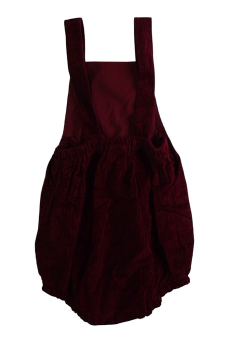 A Burgundy Overall Shorts from Pepa London in size 2T for girl. (Back View)