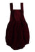 A Burgundy Overall Shorts from Pepa London in size 2T for girl. (Back View)