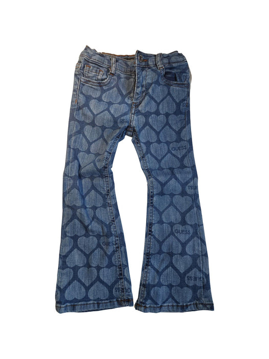 A Blue Jeans from Guess in size 4T for girl. (Front View)