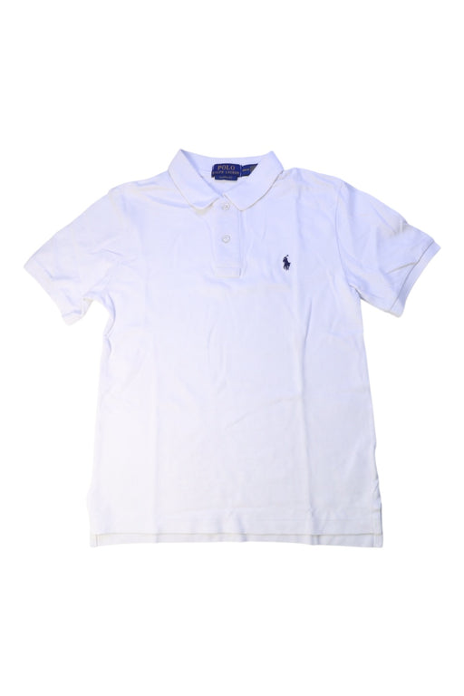 A White Short Sleeve Polos from Polo Ralph Lauren in size 10Y for boy. (Front View)