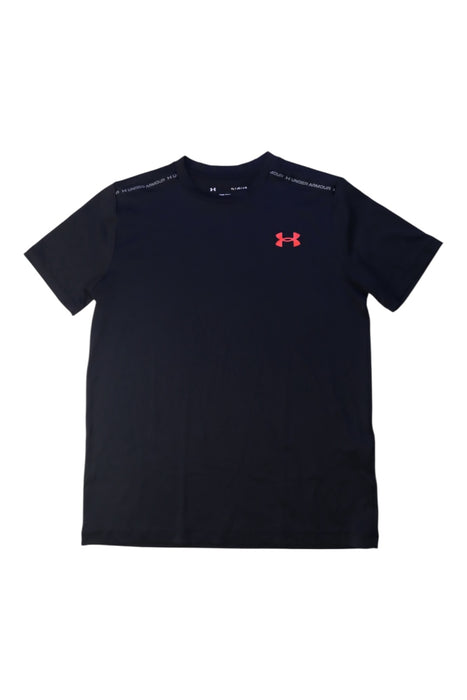 A Black Short Sleeve T Shirts from Under Armour in size 14Y for boy. (Front View)