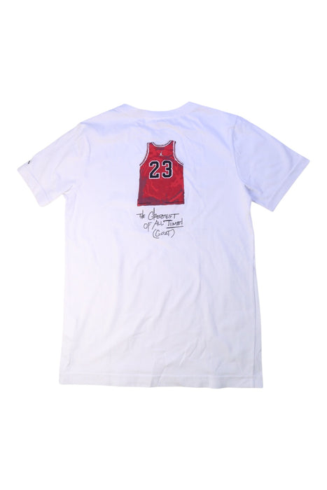 A White Short Sleeve T Shirts from Air Jordan in size 10Y for boy. (Back View)