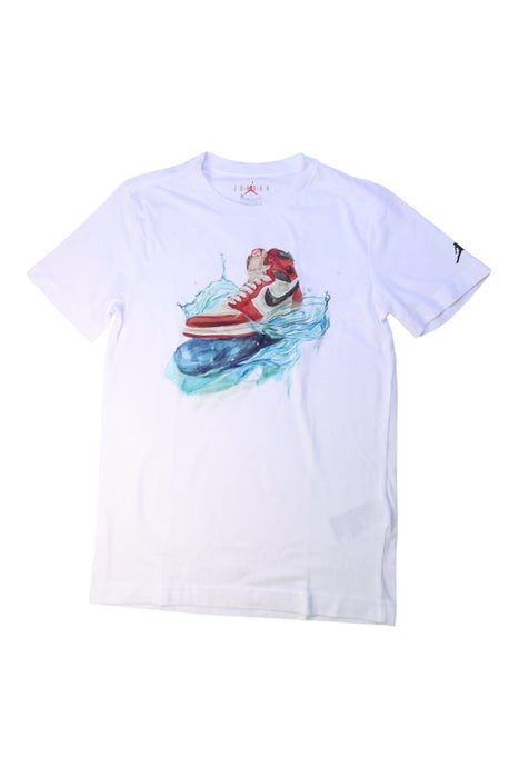 A White Short Sleeve T Shirts from Air Jordan in size 10Y for boy. (Front View)