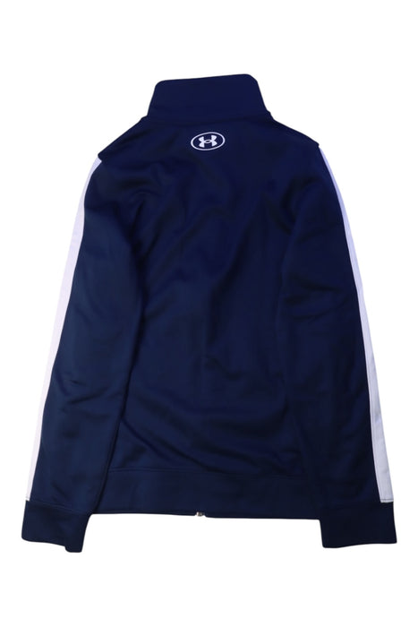 A Navy Lightweight Jackets from Under Armour in size 10Y for boy. (Back View)