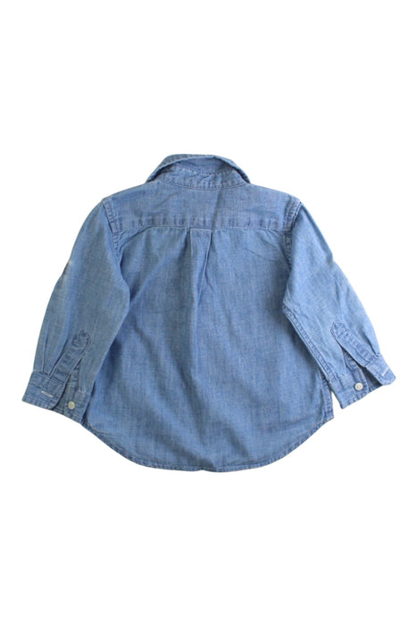 A Blue Long Sleeve Shirts from Ralph Lauren in size 6-12M for boy. (Back View)
