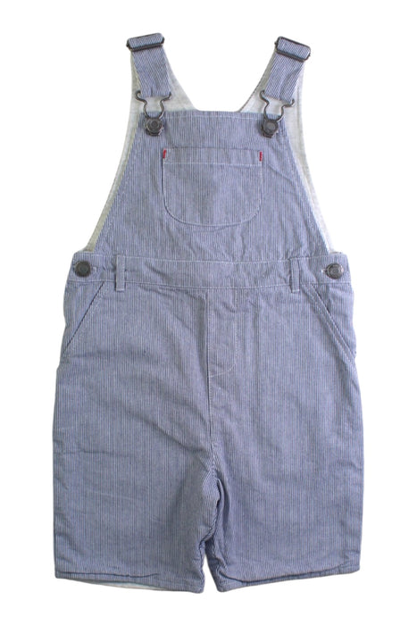 A Blue Overall Shorts from The Little White Company in size 3T for boy. (Front View)
