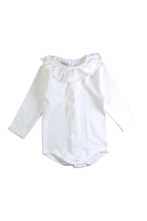 A White Long Sleeve Bodysuits from Babidu in size 12-18M for girl. (Front View)