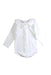 A White Long Sleeve Bodysuits from Babidu in size 12-18M for girl. (Front View)