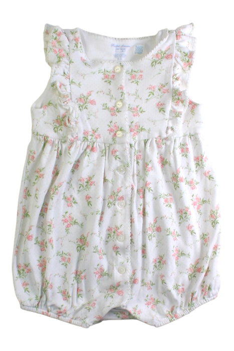A White Sleeveless Rompers from Ralph Lauren in size 12-18M for girl. (Front View)