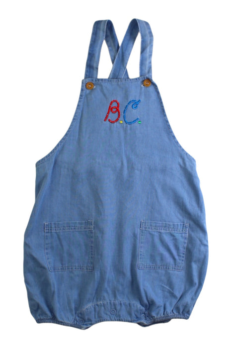 A Blue Overall Shorts from Bobo Choses in size 2T for girl. (Front View)