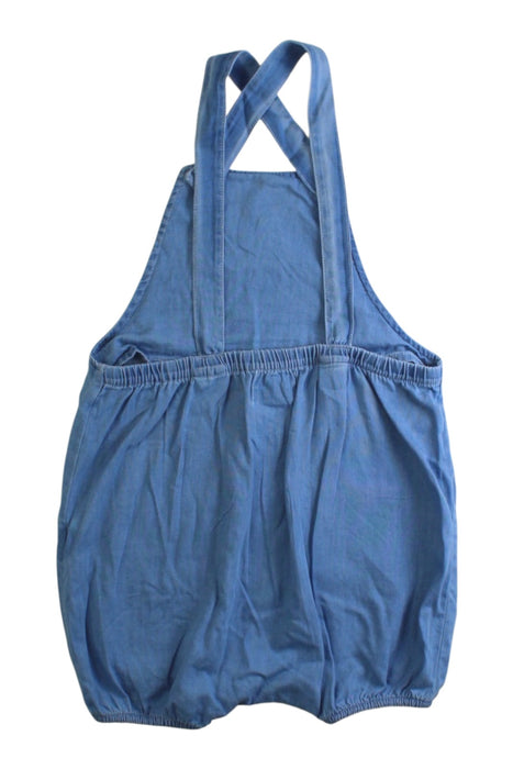 A Blue Overall Shorts from Bobo Choses in size 2T for girl. (Back View)