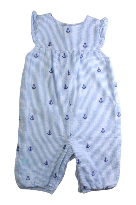 A Blue Sleeveless Rompers from Jojo Maman Bébé in size 18-24M for girl. (Front View)