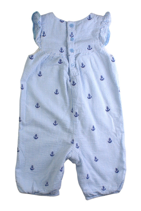 A Blue Sleeveless Rompers from Jojo Maman Bébé in size 18-24M for girl. (Back View)