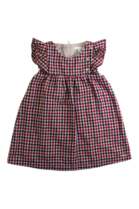 A Red Sleeveless Dresses from Chloe in size 12-18M for girl. (Front View)