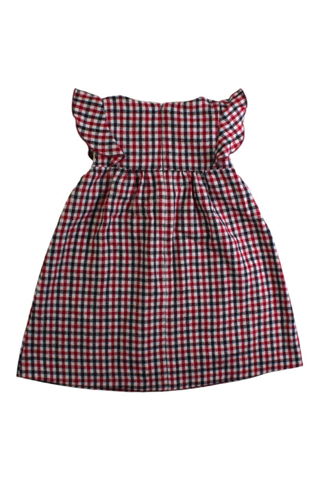 A Red Sleeveless Dresses from Chloe in size 12-18M for girl. (Back View)