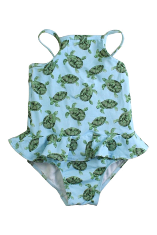 A Blue Swimsuits from Trotters in size 12-18M for girl. (Front View)
